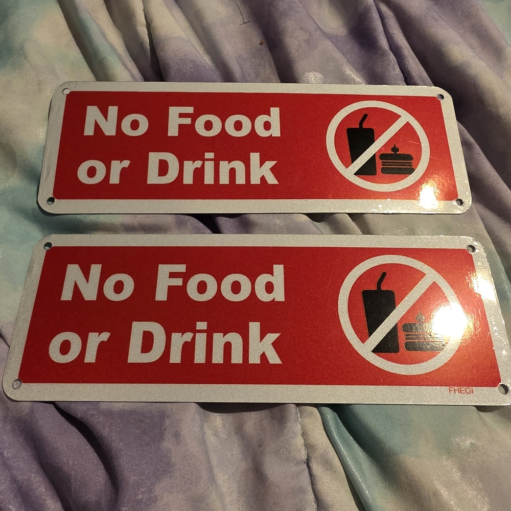 Red No Food or Drink Signs